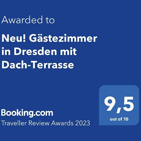 Gaestezimmer In Dresden Mit Dach-Terrasse, Wohnbereich Und Kueche Apartment Exterior photo